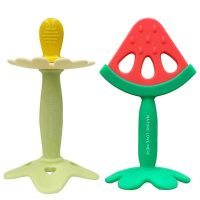 Nature Love Mere Chewable Silicone Fruit Teething Soother + Watermelon, Nozzle, Mixed Colors, 1 Piece, Korean Baby Products