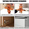 Woodworking Cabinet Door Installation Jig Door Panel Rebound Device Punch Mounting Jig 6/8/10mm Doweling Drilling Guide Locator
