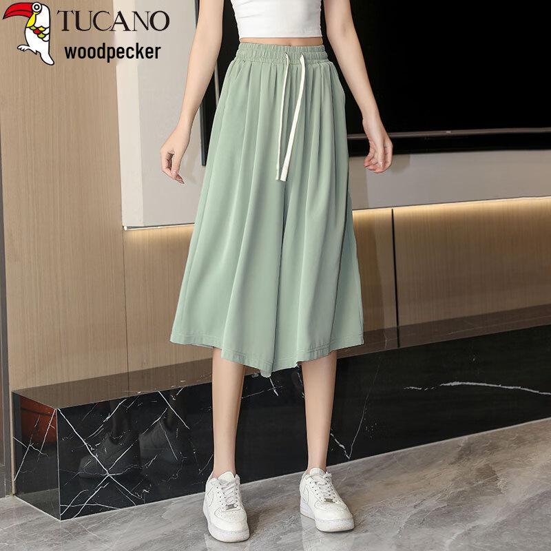 Woodpecker Women s High-Waist Draped Wide-Leg Culottes L
