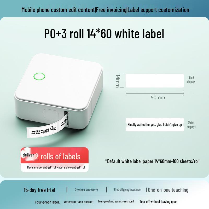 Portable Bluetooth Thermal Label Printer for Price Tags and Smart Labels