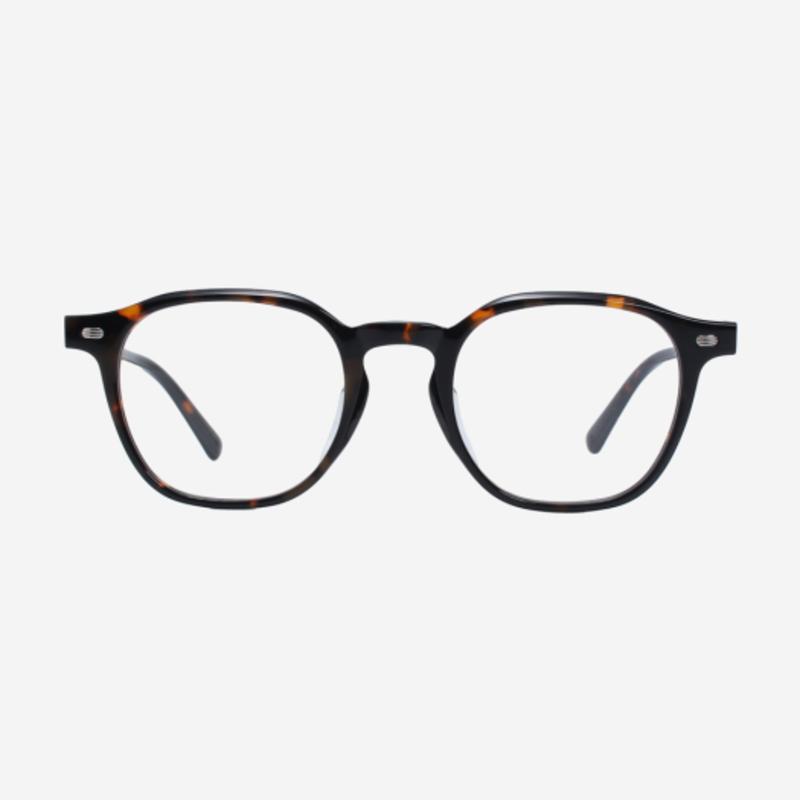LOOKING4U NN044 Acetate Full-Frame Horn-Rimmed Glasses C2 Havana