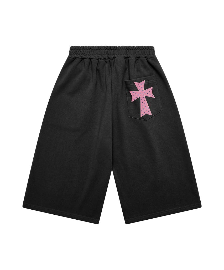 GRAVER [Unisex] Dot Cross Embroidered Bermuda Shorts_3 Colors