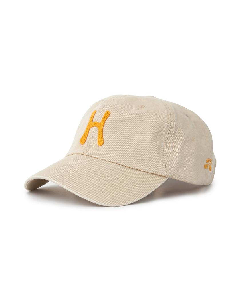 HELLO SUNRISE H Logo Cotton Ball Cap_Beige