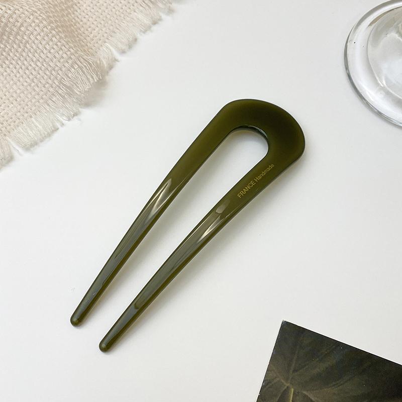 

Acrylic Solid Color U-shaped Hair Clip for Women Korean Temperament Simple Hairpin Girl Hair Accessories Headwear