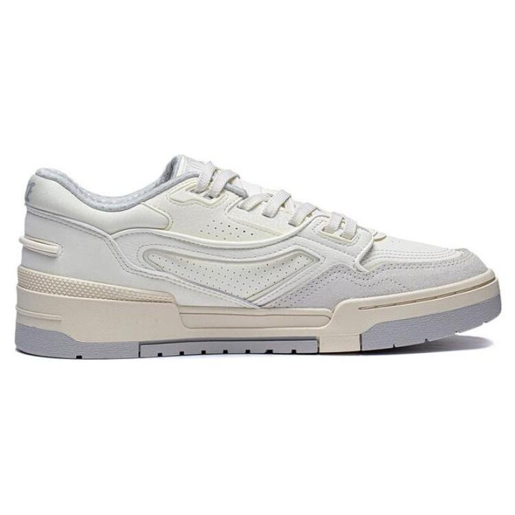 Li Ning 001 BTC Abrasion Resistant Breathable Abrasion Resistant Breathable Low top Skateboard Shoes Women's White AGCT008-2