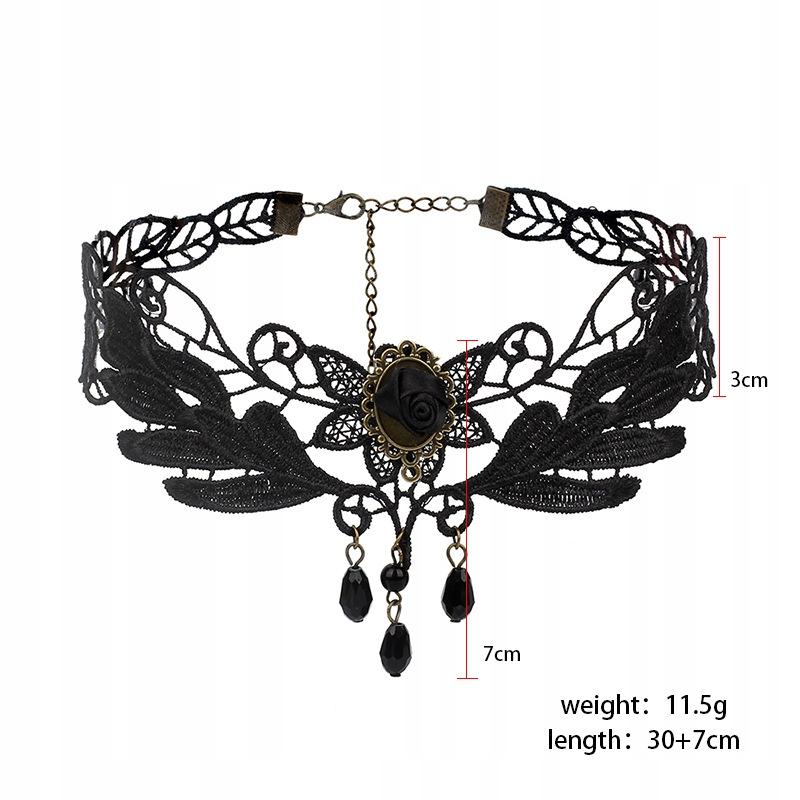Choker Lace Embroidery Black Necklace Gothic Ch07