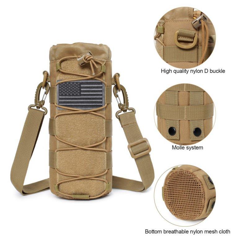 Mountaineering Water Bottle Bag Outdoor Tactical Water Cup Pouches With Adjustable Strap