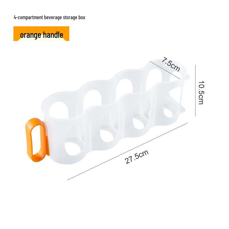 Clear Multi-Grid Portable Refrigerator Can Organizer for Beverages
