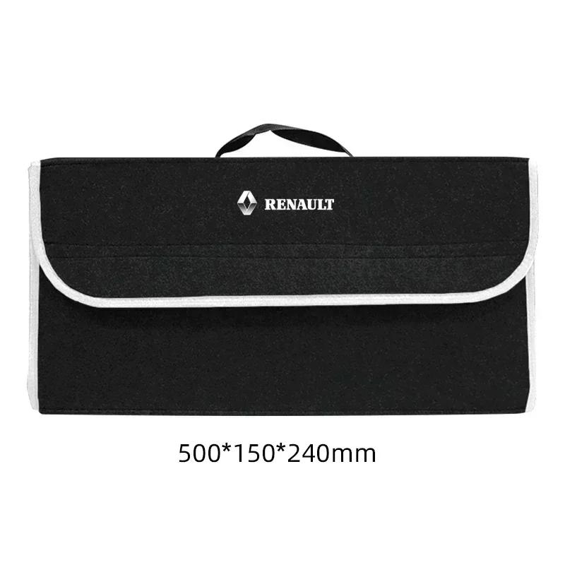 2026 Hot For Renault Hub Caps Felt Car Trunk Bag Folding Storage Non Slip Organizer Tool Case For Renault Clio Captur Megane 2 K