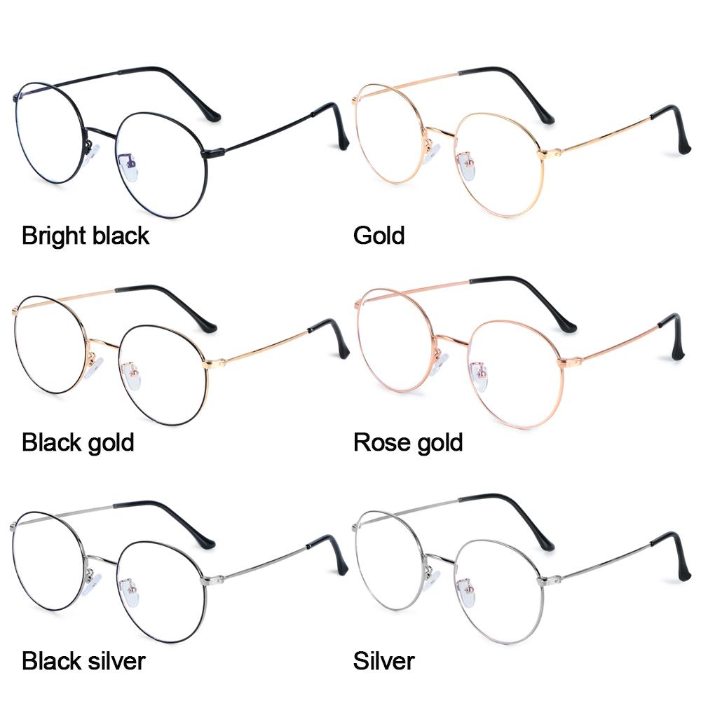 Fashion Anti Blue Light Glasses Retro Metal Round Frame Glasses Men Women Radiation Protection Anti-Reflective Computer Goggles