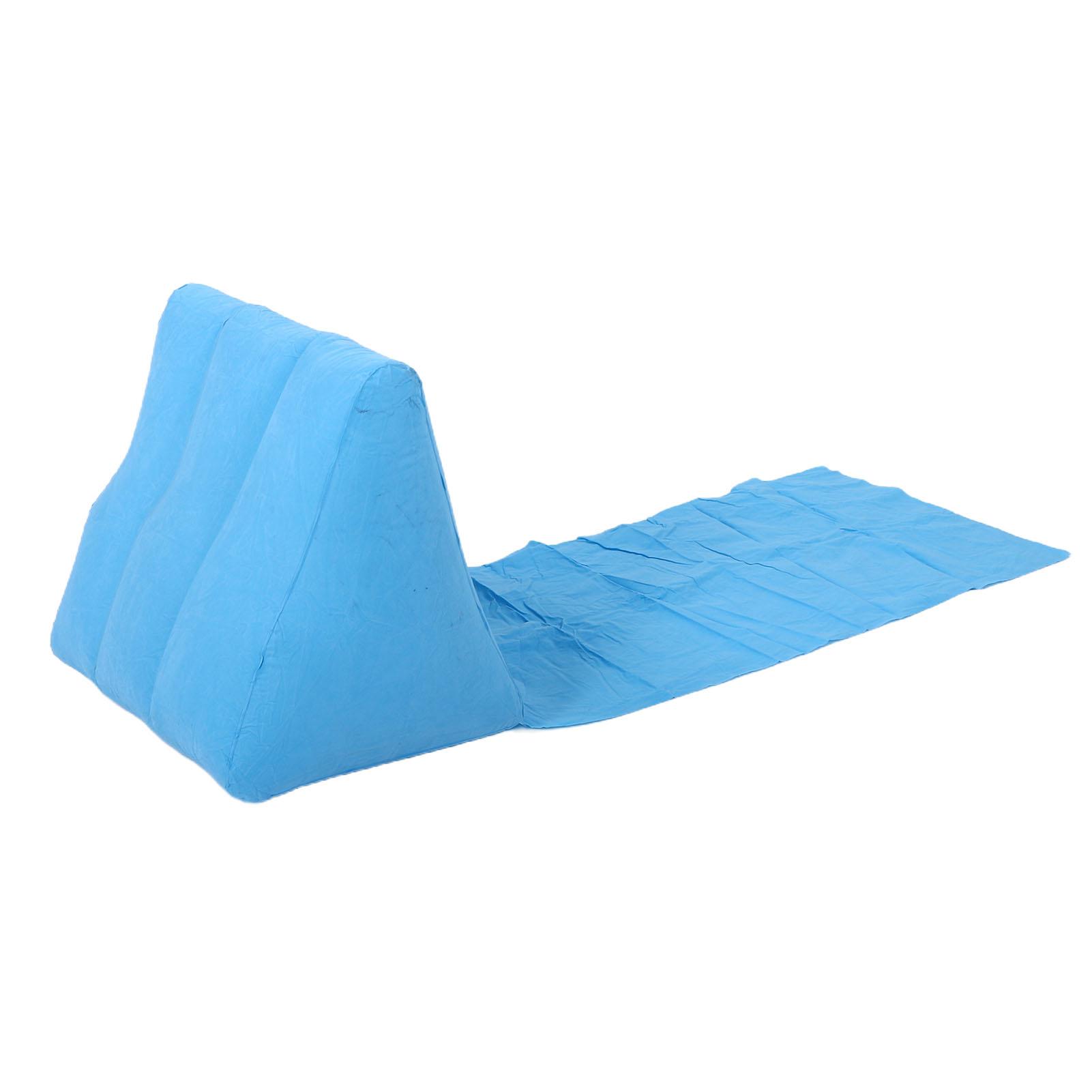 Inflatable Beach Chair Flocked Surface PVC Base Portable Reclining Beach Mat Lounger for Outdoor