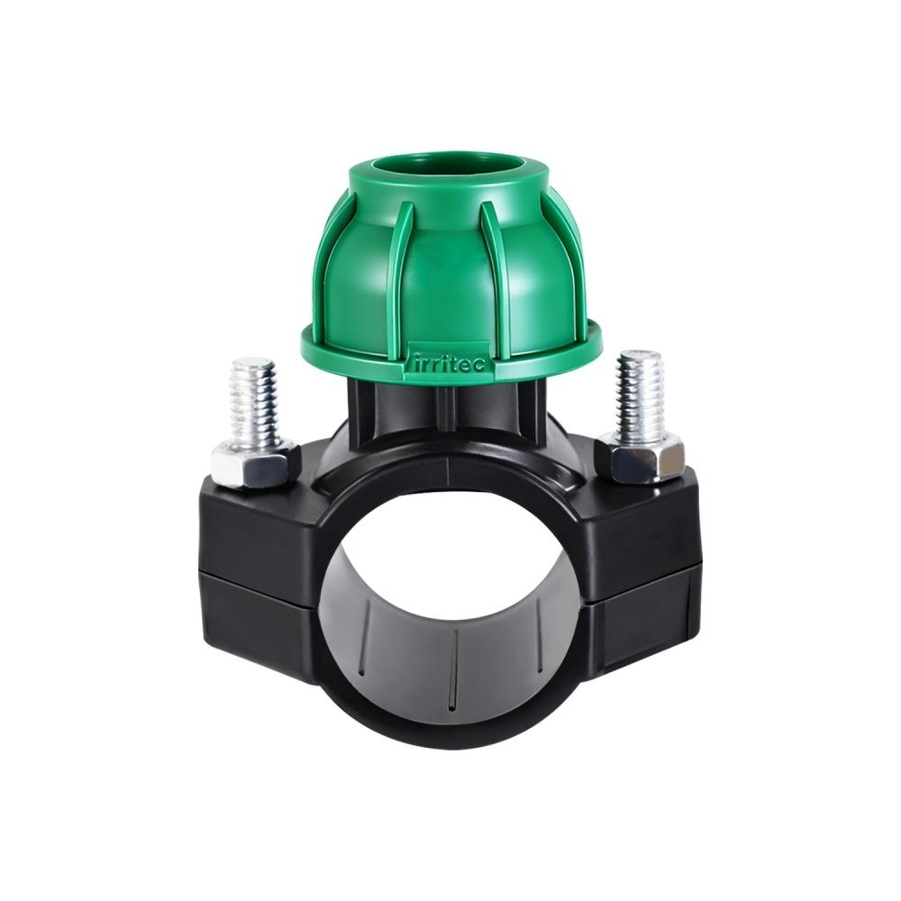 PVC/PP Saddle Clamp 20/25/32/40/50/63/75mm Garden Agricultural Irrigation Pipe PE Quick Connector 3-way Lock Nut Plastic Reducer