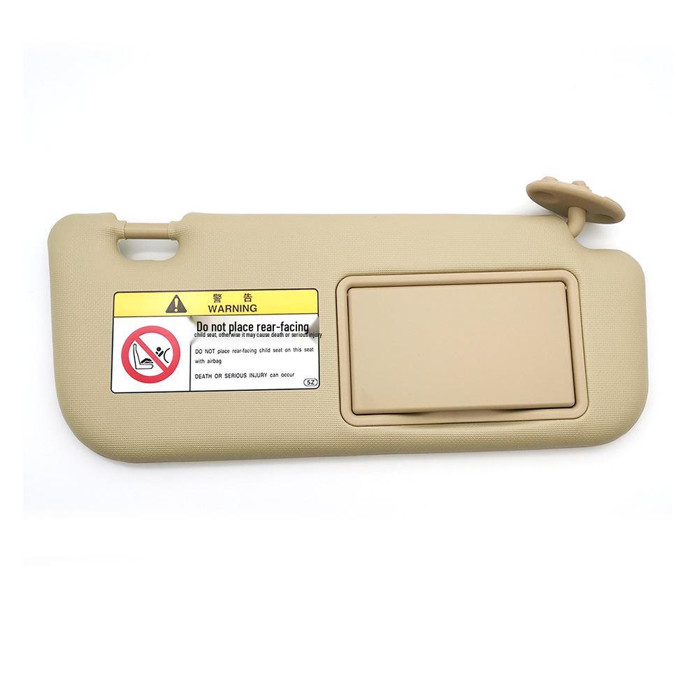 Toyota Corolla 2014-2019 Right Beige Sun Visor with Vanity Mirror & 2 Screws
