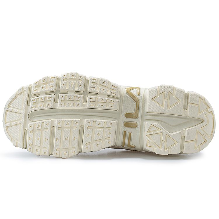 Fila Fusion Fluid Mesh Synthetic Leather Cat Paw Retro Low Top Casual Shoes Women Sneaker Gray White Yellow T12W031117FPA