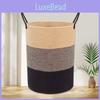 Cotton Rope Woven Household Organizer With Handles For Clothing And Toy Storage