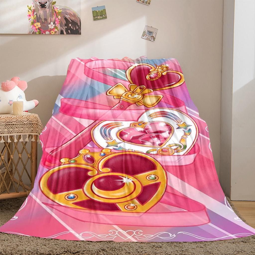 Japanese anime cute cartoon theme Sailor Moon Tsukino Usagi blanket suitable for home beds, sofa covers, office nap, outdoor warm blankets O14