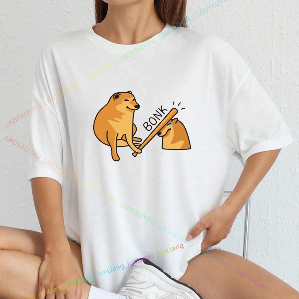 Cheems Dog Short Sleeve Tee OK Boomer Oversized Tshirt Unisex Funny Gifts Mens Clothing Tops Harajuku Top Women Mens Clothes
