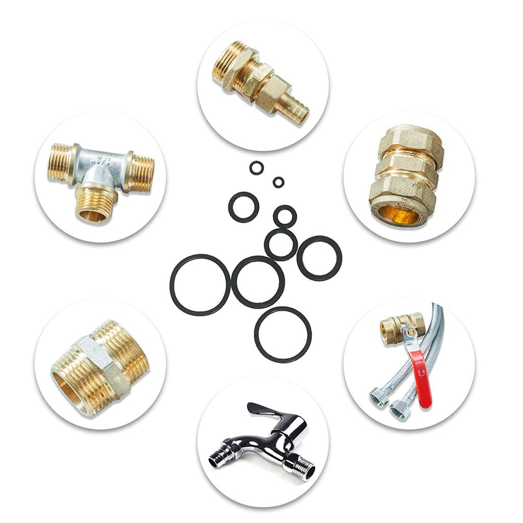 740pcs Rubber O Ring Assortment Kits 24 Sizes Sealing Gasket Washer Made of Nitrile Rubber NBR for Automotive Repair, Plumbing
