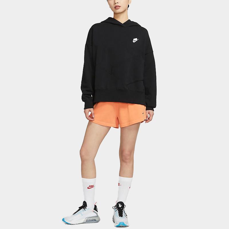 Nike Irregular Pocket Loose-Fit Hoodie Women Tops Black DC5281-010