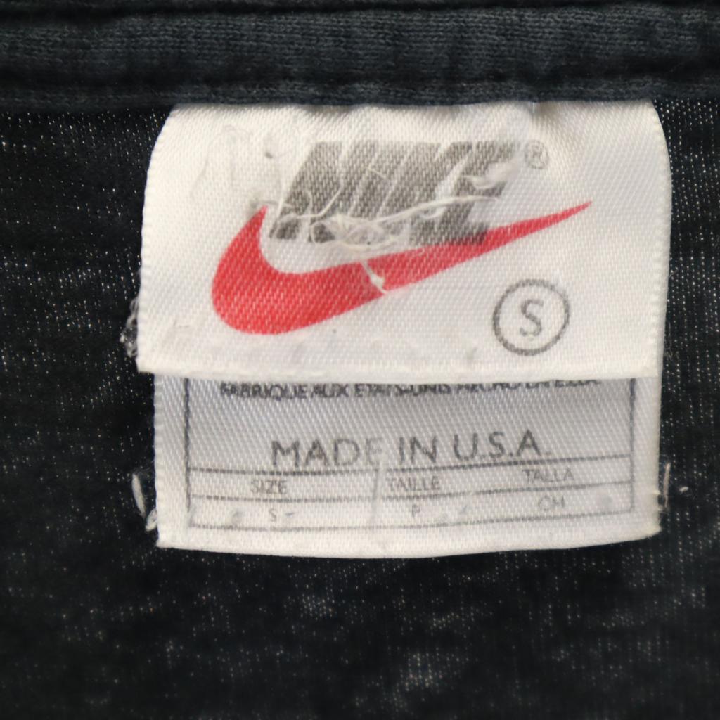 Nike 90s Made In USA Old White Tag Short Sleeve T-shirt S Black Men's Used