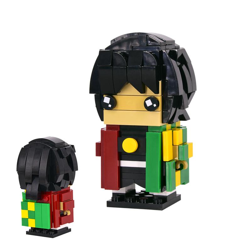 MOC Sady kostek Kreslený film BrickHeadsed Model DIY Akční figurky Stavebnice scény Hračky pro děti Pro děti Dárek