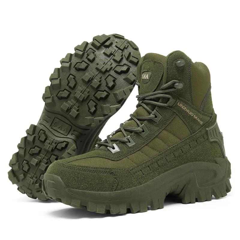 Neue Wanderschuhe Taktische Stiefel Herrenschuhe Outdoor-Sneaker Bergsteigen Dicke Sohlen Joggen Plateau Botas Cuturno Masculinas