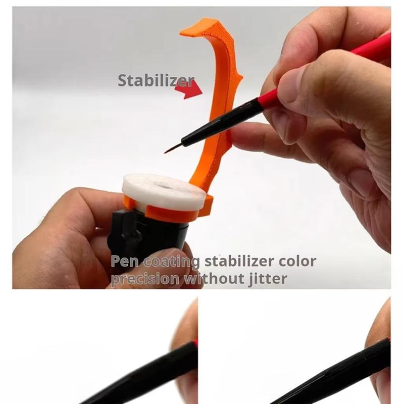 

A25F-MS071 Mini Hand-Held Painting Bracket 360° Rotating Stable Tool Model Hand Painted Coloring Painting Table помаранчевий