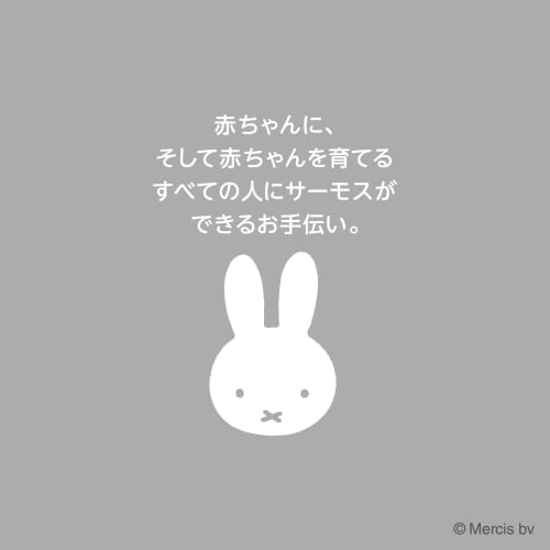 Thermos Stainless Steel Water Bottle for Formula Preparation, 350ml, Miffy Design, Gray, JPA-350B GY