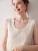 Women's Sleeveless U-neck Cashmere Knit Camisole - Warm Base Layer Vest