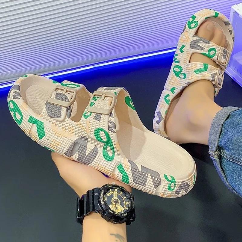 Fashion Sandals Man Beach Eva Platform Slippers for Men Outdoor Summer Sale Original Low Price Elegant Cheap Liquidation Fun Y2k Shoes