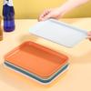 Nordic style rectangular tray household teacup plastic storage tray, restaurant kindergarten tray