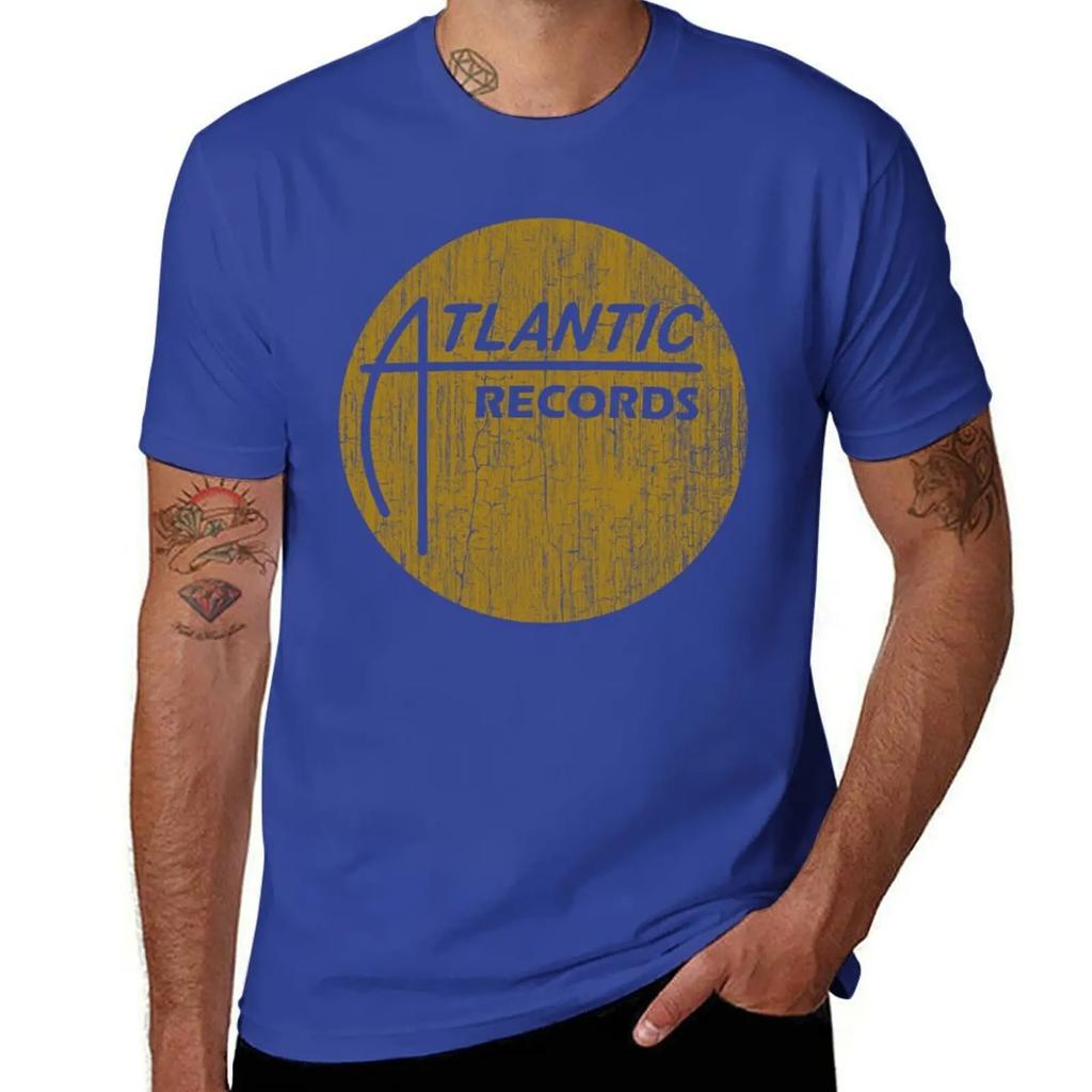 Atlantic Records T-Shirt übergroß Herrenkleidung Anime-Sachen Shirts Grafik-T-Shirt Herren