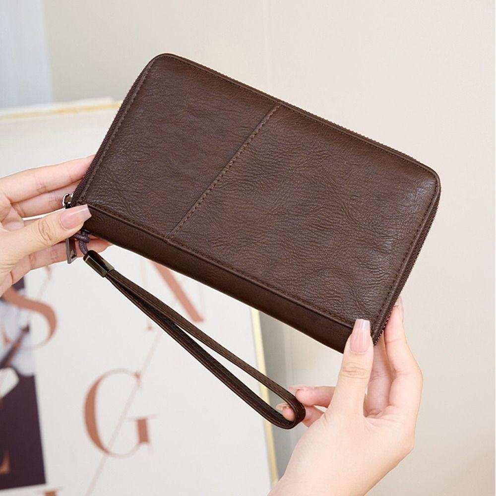 PU Leather Passport Clip Wallet Anti-Theft RFID Blocking Travel Document Bag Large Capacity Waterproof RFID Passport Holder