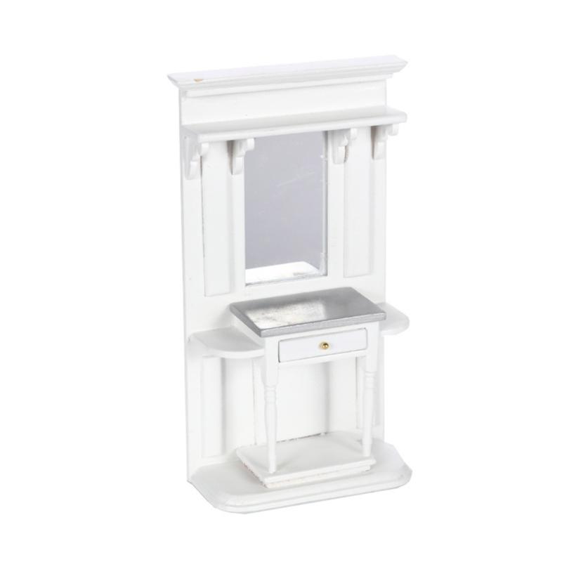 

Realistic Mini Furniture 1/12 Scale White Dresser Traditional Design Creative Play Accessories 1