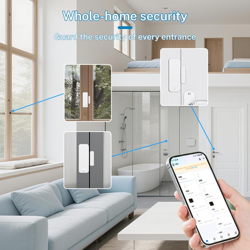 Tuya Zigbee 3.0 Door Window Sensor for Home Assistant Z2MQTT Magnetic Detector Smart Home Security APP Monitor