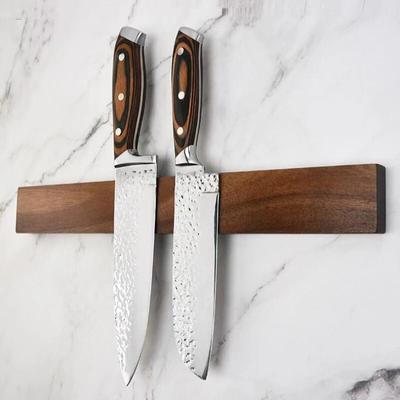 Magnetic Knife Strip for Wall,Knife Holder for Knives, Black Walnut Wood, Wall Mount, For Kitchen Utensils, Knives and Tools