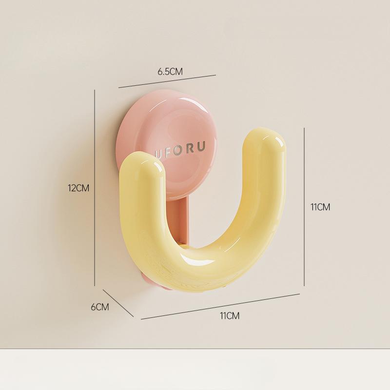 Saugnapfhaken, Multifunktional, Kein Bohren erforderlich, Starker Haken, Hinter Badezimmertüren, Tragfähigkeit 5kg, Wandmontierter Klebehaken