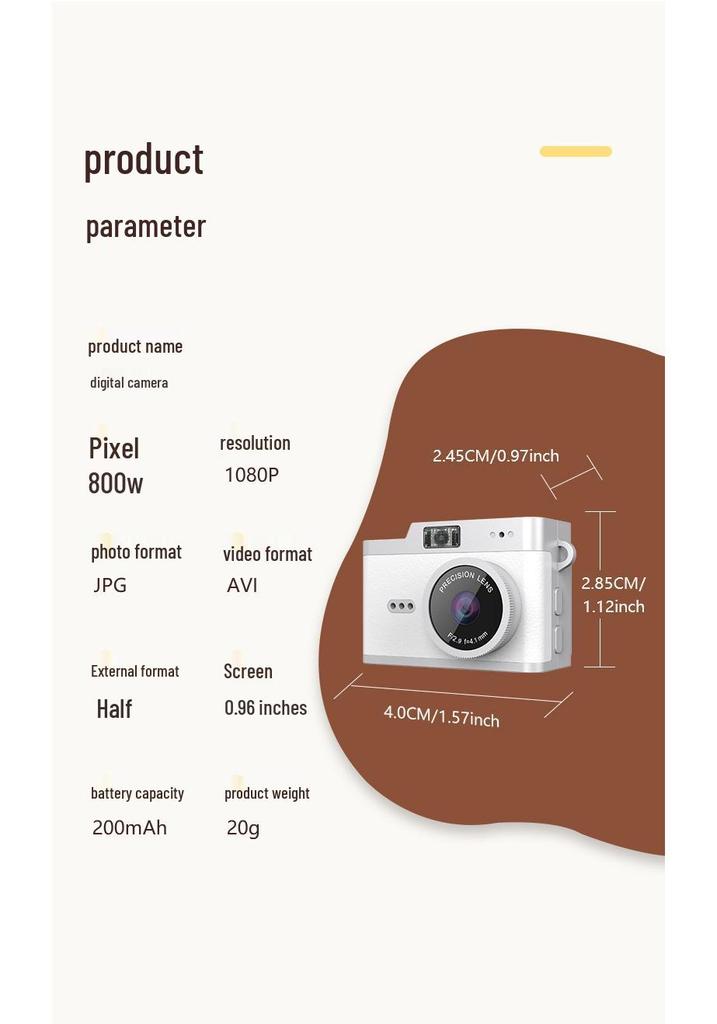 Retro Mini Keychain Camera for Students and Children's Travel Parties