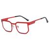 Steel Square Irregular Flat Mirror With Anti Blue Light, New Eyewear Frame, Steam Punk Metal Eyewear Frame 7849