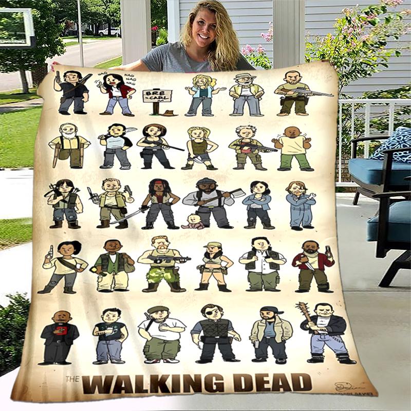1pc Blanket The Walking Dead Daryl Dixon3 Print Design, Lightweight Blanket for Sofa, Bed- Soft &Warm, Gift for All Seasons like Christmas, Halloween