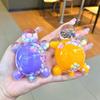 Creative Quicksand Turtle Keychain with Acrylic Macaron Colors and Large Display Stand