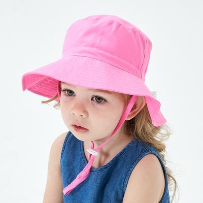 Chapeau de Soleil d'Été à Fleurs pour Filles Coton Large Bord Large Chapeaux de Plage pour Enfants Chapeau Casquette de Soleil