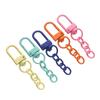 10pcs/Lot Colorful Alloy Snap Lobster Clasp with Extension Chains for Keychain Bag DIY Jewelry Making Accessories Supplies
