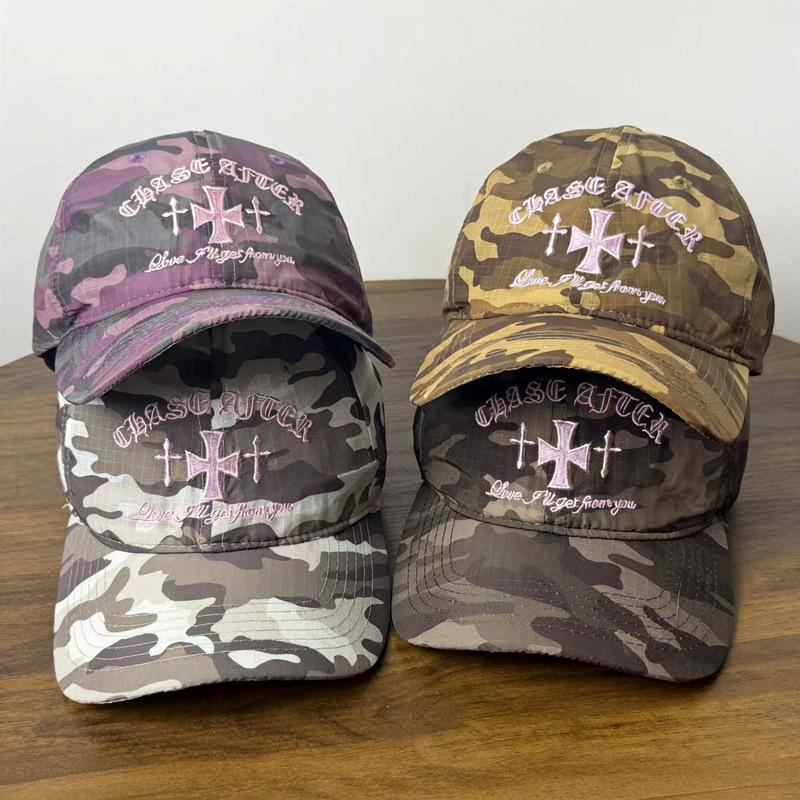 New Retro old cross-stitch camouflage baseball cap for men and women matching face small new casual soft top Sun baseball cap