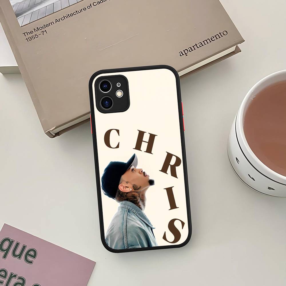 Chris Brown Amerikanischer Rapper Handyhülle Für IPhone 16 15 14 13 12 11 Pro Max 7 8 6 6s Plus Matten Cover
