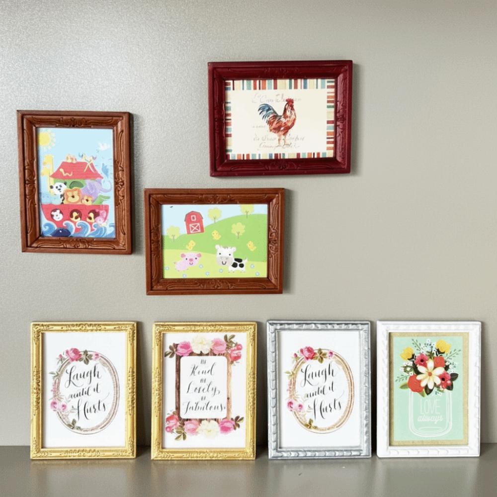 Mini Dollhouse Decor 1:12 Wall Decoration High Quality Oil Painting