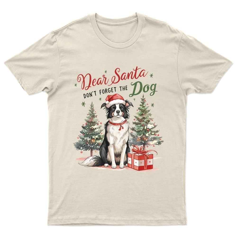 Dear Santa Dont Forget TShirt Unisex Gift Retro Seasonal Funny Pet Paw Xmas