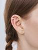 Hei [Sv925] Flower Cubic Stud Earrings (Black/White)