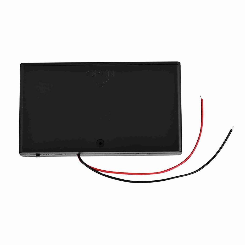 Portable 8pcs AA Battery Holder Battery Storage Box with Cover & Power Switch