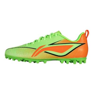 Li Ning Niños Serie Sombra PU Simple Versátil Antideslizante Amortiguador Resistente al Desgaste Caña Baja Zapatillas de Fútbol para Niños Zapatos de Fútbol para Hombres YSFV012-2